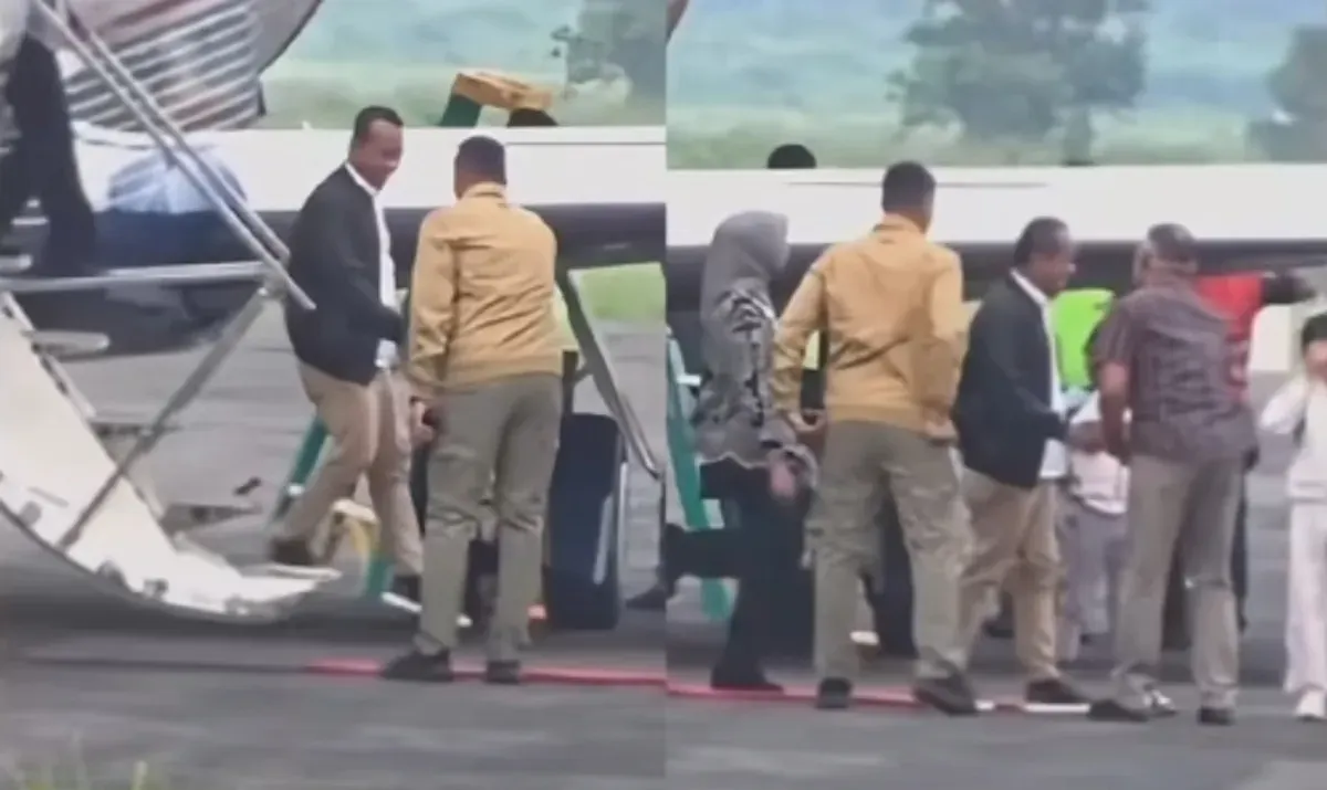 Videos of Minister Bahlil Lahadalia's Family Allegedly Disembarking from Private Jet Go Viral on Social Media