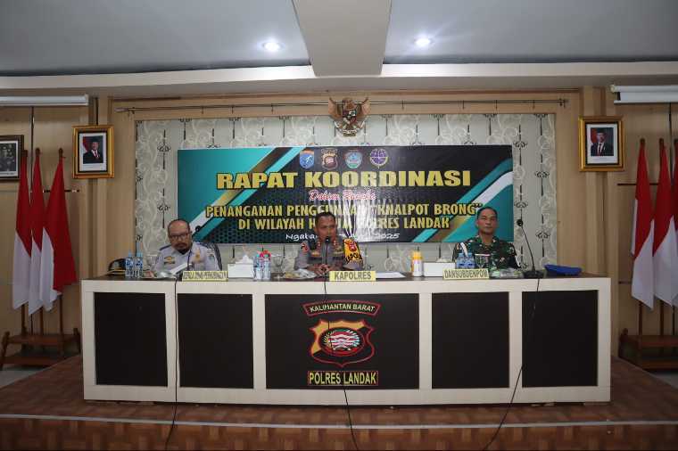 Landak Police Hold Coordination Meeting on Loud Exhaust Crackdown