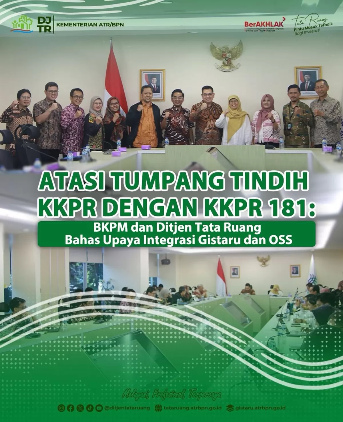 Investment Ministry and Agrarian Ministry Hold Follow-Up Discussions on Spatial Use Conformity Approval Integration