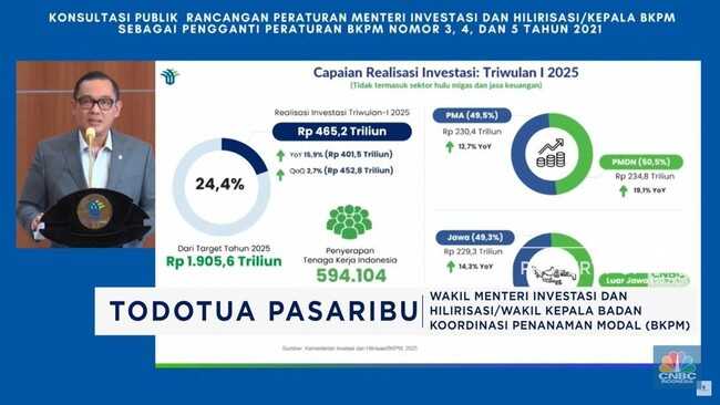 Nearly Rp 2,000 Trillion in Investment Opportunities Unrealised in 2024, Says Deputy Investment Minister