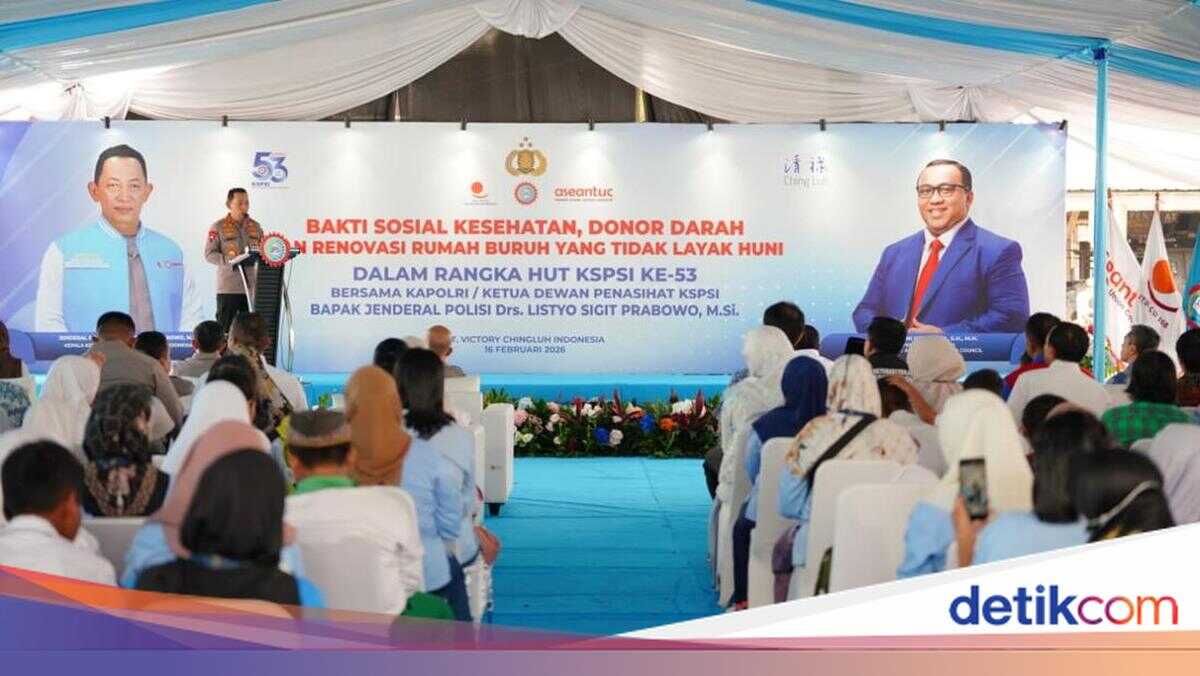 KSPSI's 53rd Anniversary: National Police Chief Attends Social Welfare Drive and Workers' Housing Renovation in Tangerang