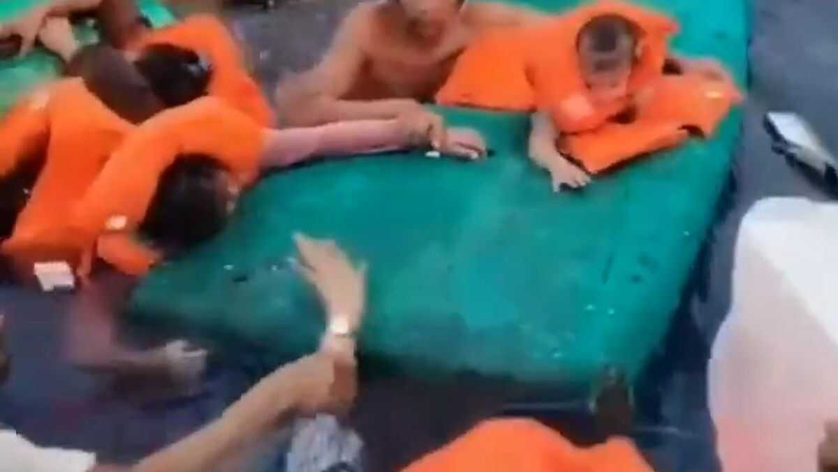 Dramatic Moment as Toddler Passenger Left Adrift after Ship Sinks