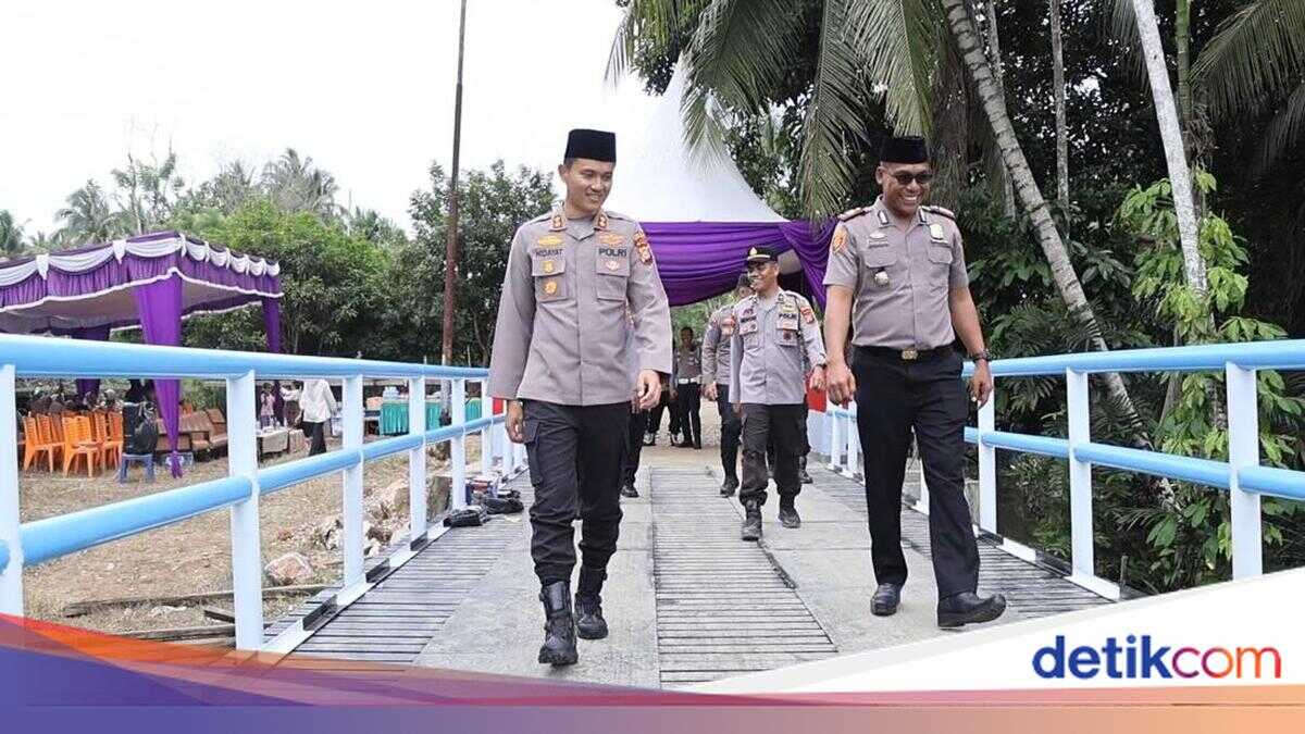 Merah Putih Presisi Bridge in Kuansing Completed, Residents Express Appreciation for Police
