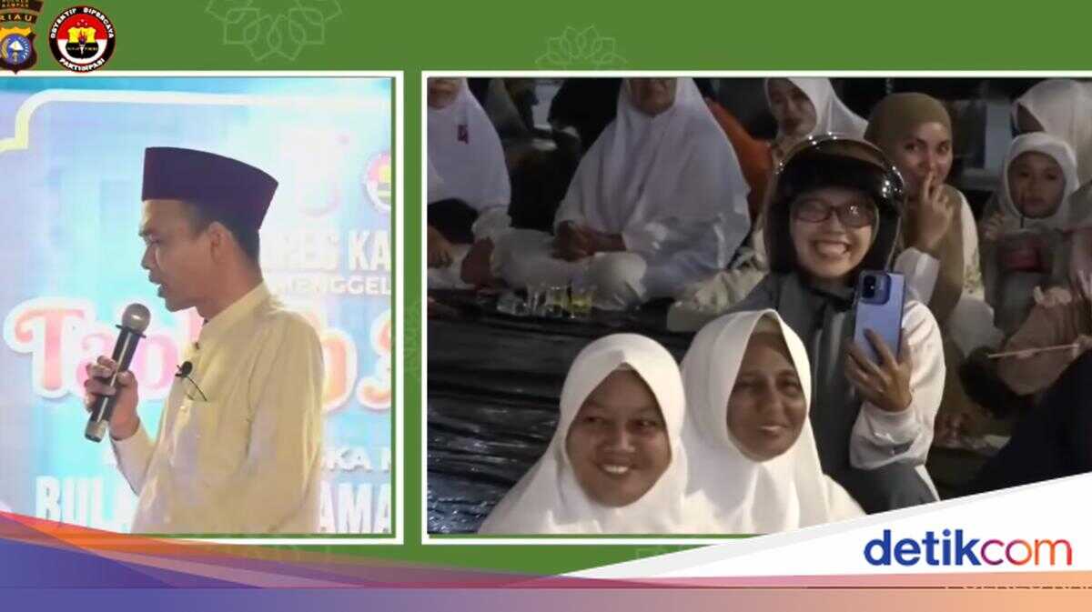 UAS Jokes with Helmet-Wearing Woman at Kampar Police Grand Sermon: "Truly Disciplined"