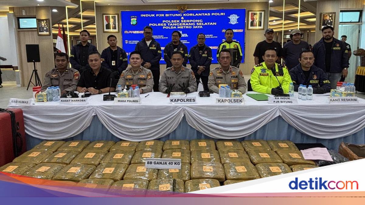 Cross-Provincial Drug Trafficker Arrested in South Tangerang, 40 Kg of Cannabis Seized