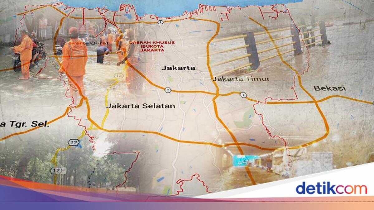 Flood Points in Jakarta Rise to 168 Neighbourhood Units, Water Levels Reach 1.5 Metres