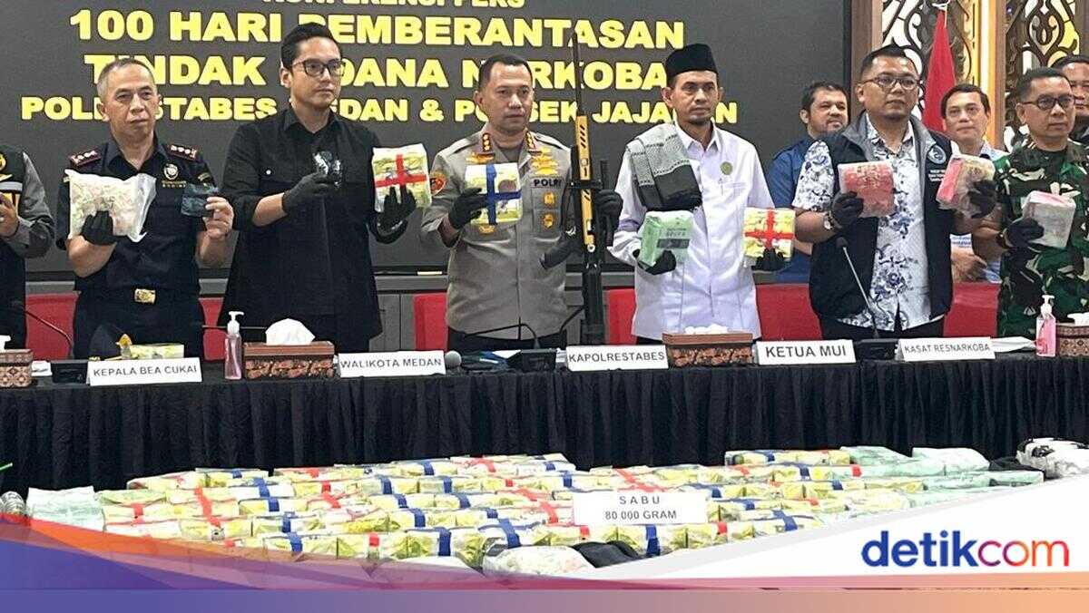 Police Arrest 2 Drug Couriers Carrying 80 Kg of Methamphetamine in Asahan, 1 Controller Still at Large