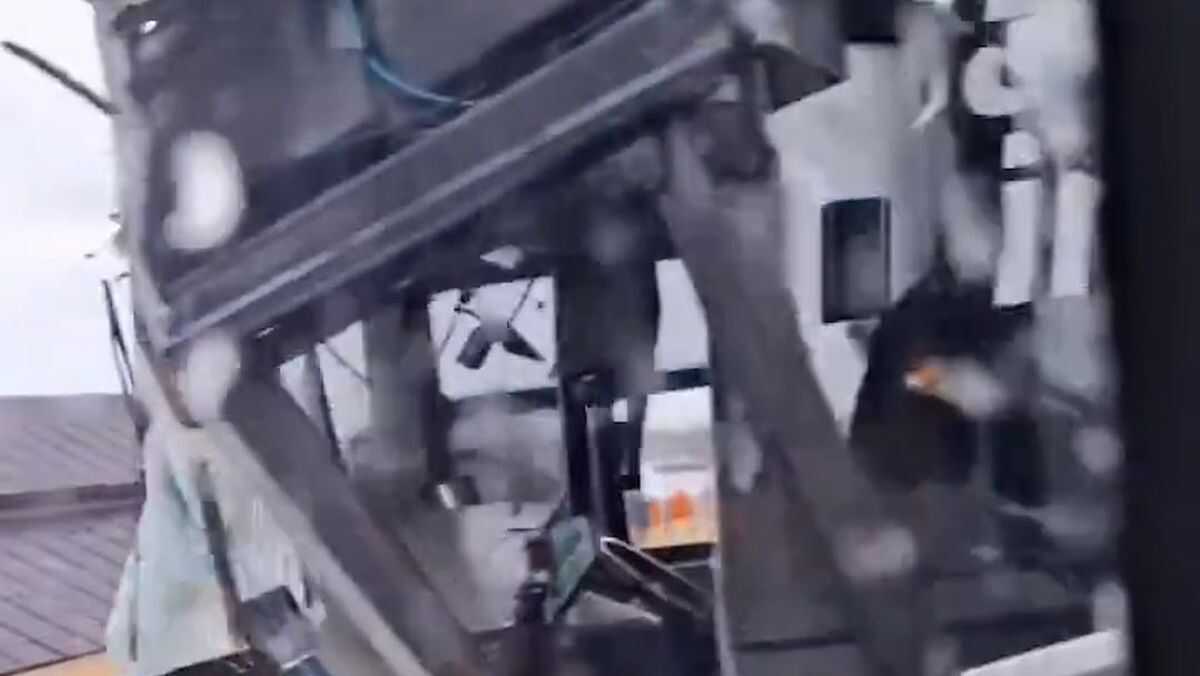 Transjakarta Buses Severely Damaged After Collision on Elevated 'Sky Route'