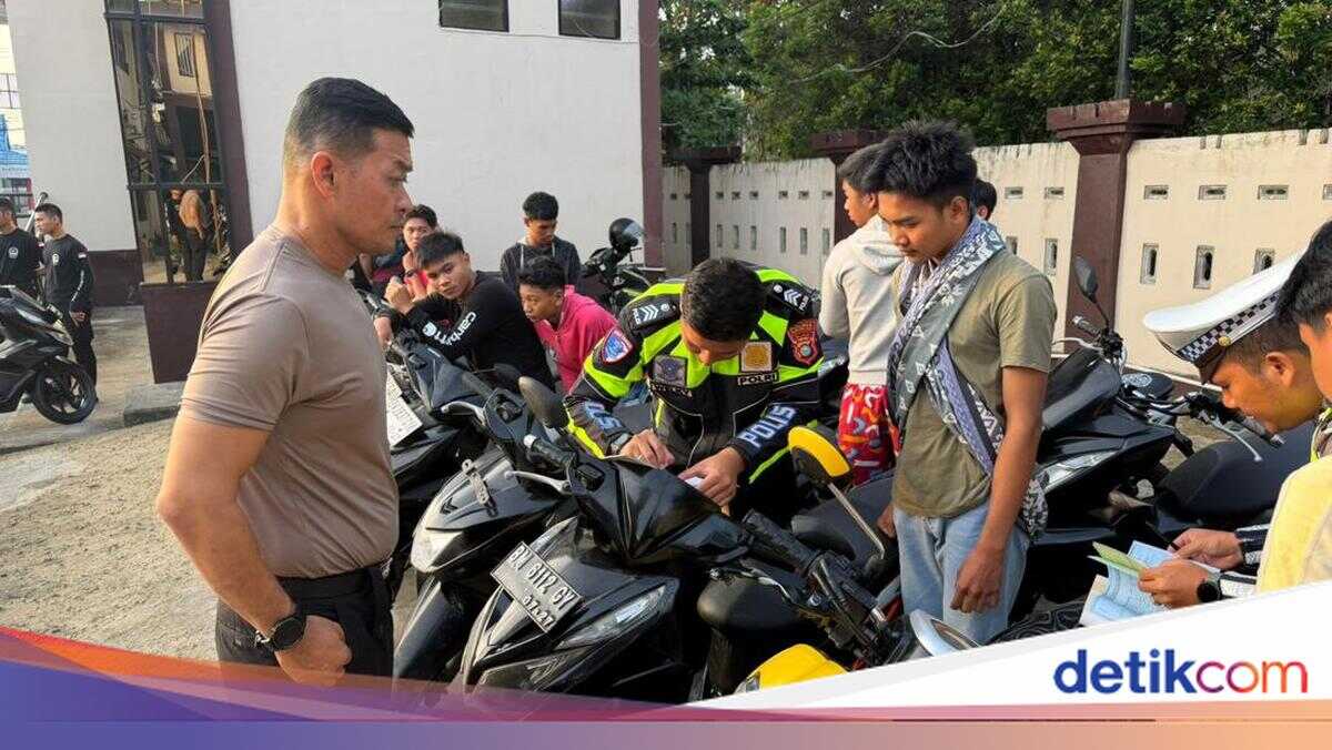 Inhil Police RAGA Team Disperses Illegal Street Racing Before Sahur, 14 Motorcycles Seized