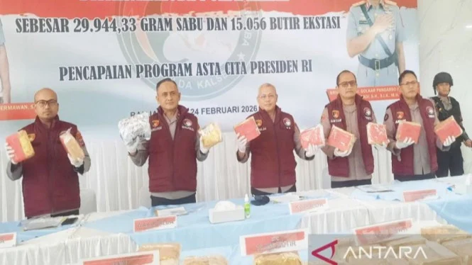 South Kalimantan Police Uncover Drug Network Linked to Fredy Pratama, Seize 30 Kg of Methamphetamine and 15,000 Ecstasy Pills