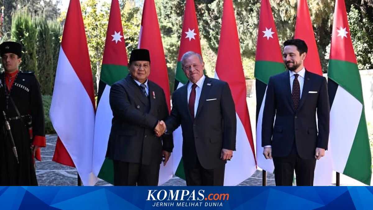 Prabowo Receives Appreciation from Jordan's King for Commitment to the Two-State Solution