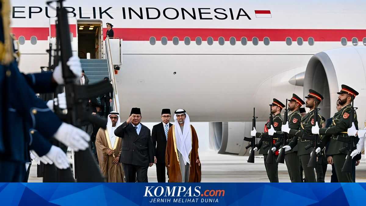 President Prabowo Arrives in Abu Dhabi, to Strengthen Indonesia-UAE Strategic Partnership