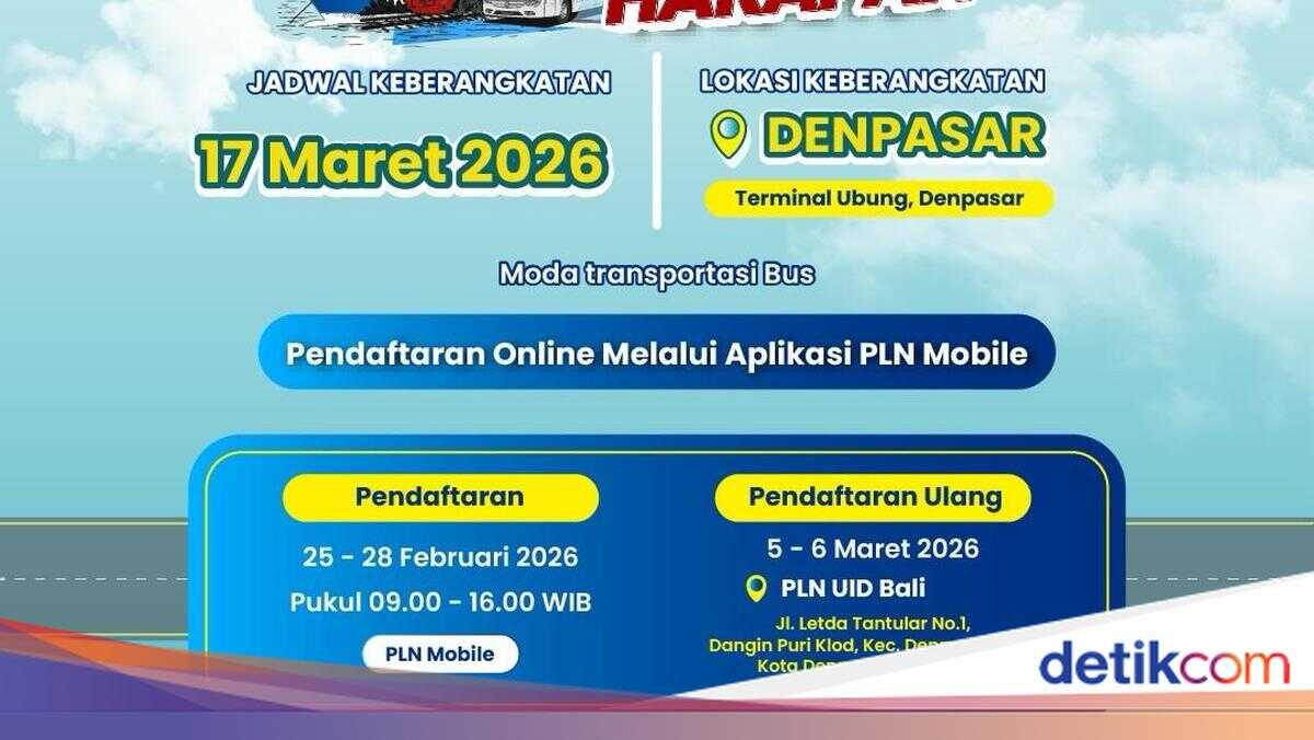 PLN's Free Homecoming Programme 2026 from Denpasar to Java: Registration Open Until 28 February, Here's the Registration Link