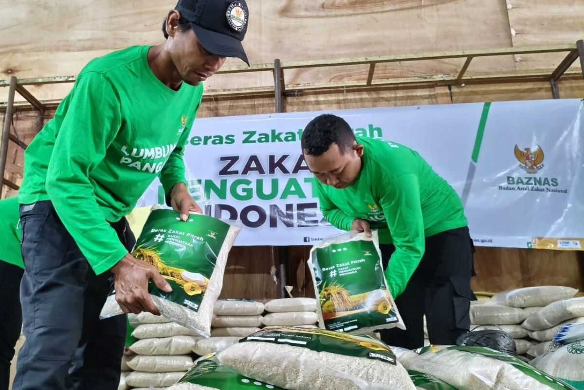 Baznas Begins Preparing Premium Rice for Zakat al-Fitr
