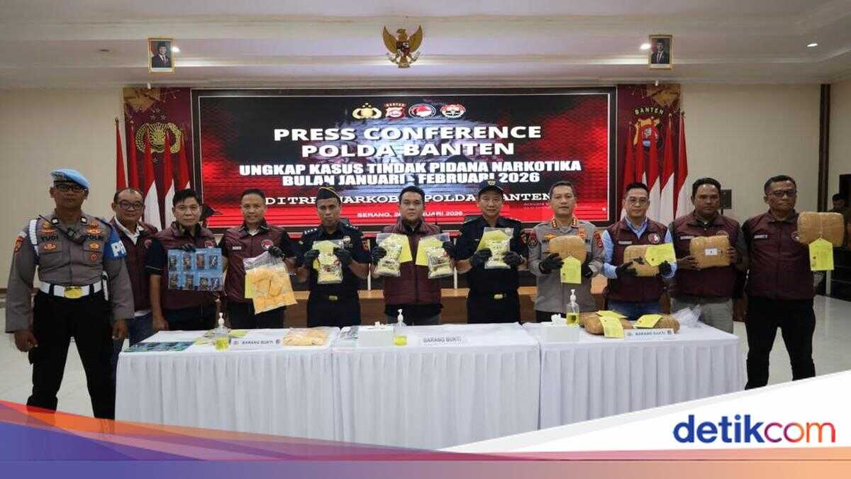 Banten Police Seize 4.7 kg of Crystal Meth and 7.5 kg of Marijuana in January-February 2026
