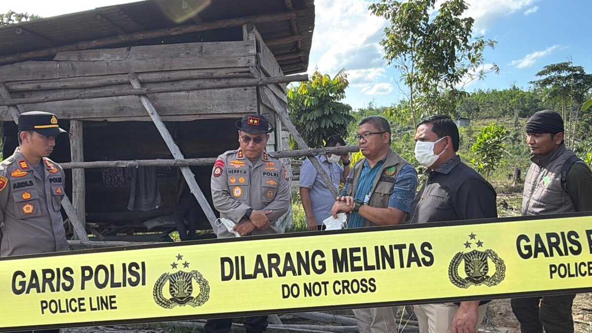 Riau Police Chief and Head of Riau BKSDA Inspect Location of Dead Elephant Calf Discovery in Tesso Nilo