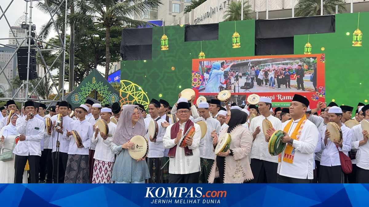 Pramono Beats Rebana Drum With 1,300 People, HI Roundabout Takes on Religious Atmosphere