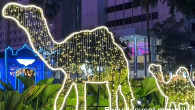 Jakarta Ramadan Festival Features Decorative Lights and Marawis Music Around HI Roundabout