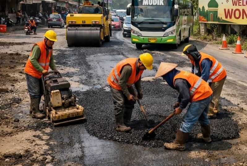 Budget Slashed by 70 Per Cent: 3,400 Potholes on Central Java Homecoming Routes Remain Unrepaired