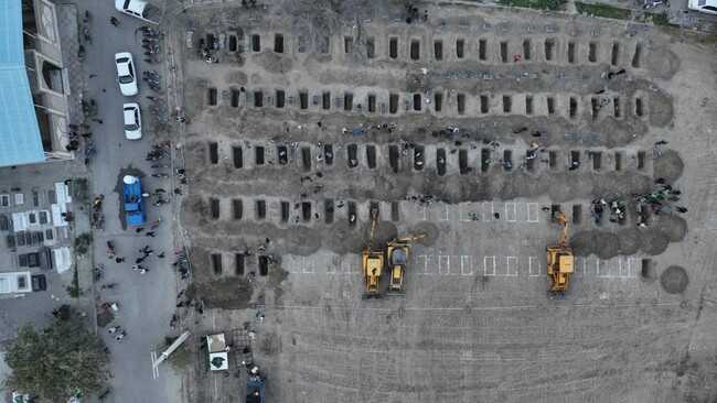 Portrait of Mass Grave of 160 Victims of US-Israel Attack on Iranian Primary School