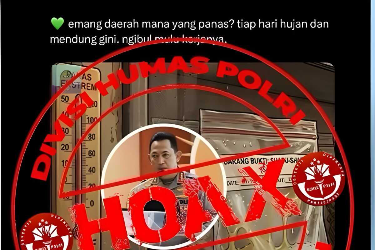 Polri confirms that the claim that meth evidence melted is a hoax
