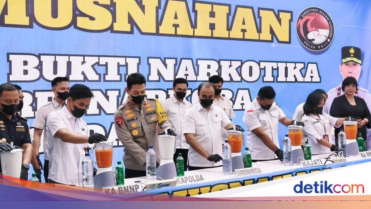 Bali Police Destroy Methamphetamine and Cocaine Worth Rp23.4 Billion