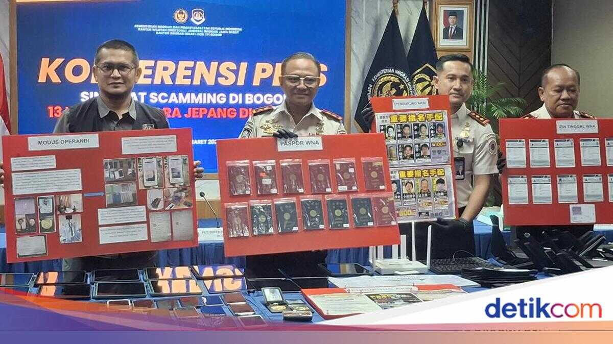 Immigration Dismantles Online Scam Network in Bogor, 13 Japanese Nationals Arrested