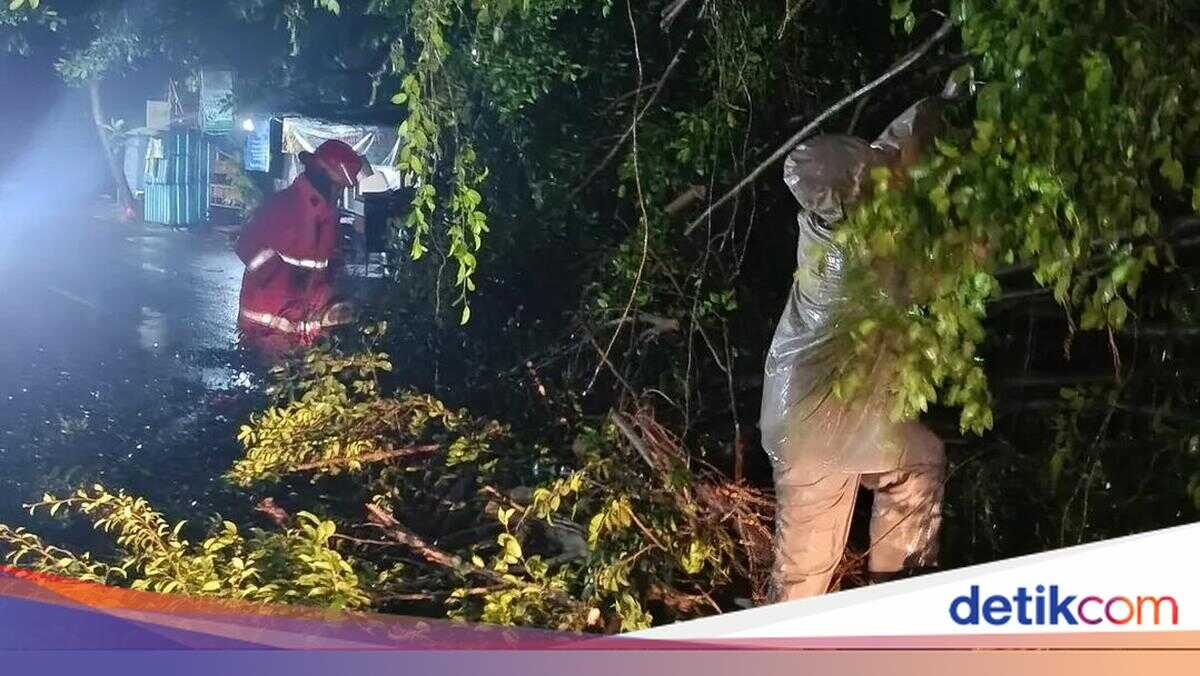 Heavy rain and strong winds hit Denpasar, winds reaching 65 km/h