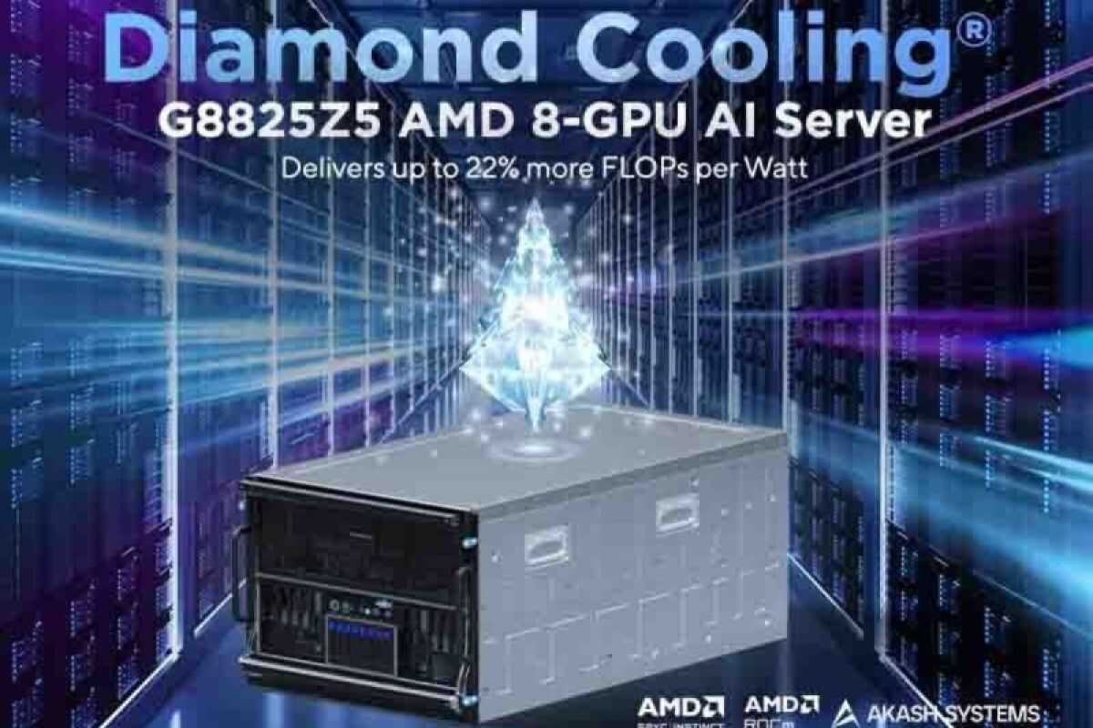 Akash Systems launches world's first AI server with diamond-based cooling technology powered by AMD Instinct™ MI350X GPUs