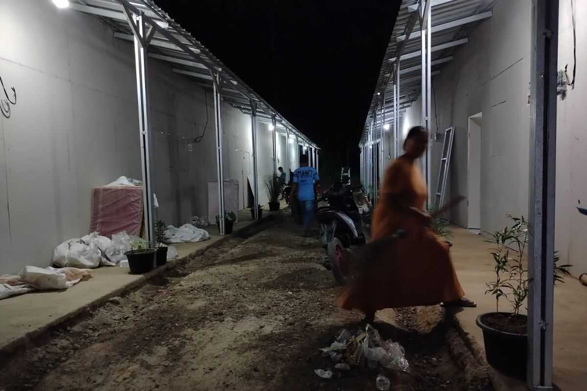 Six of seven temporary housing sites in Agam have been occupied