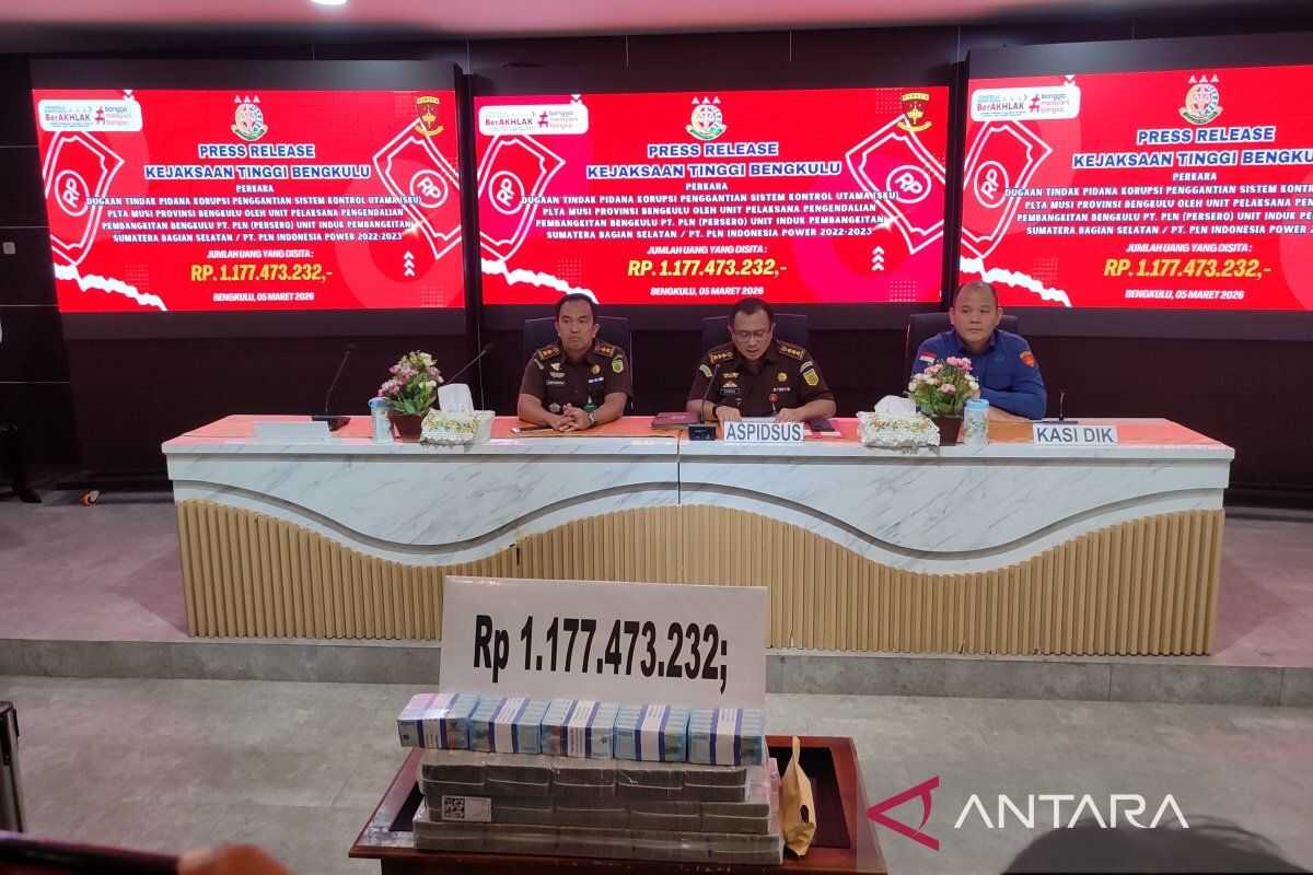 Musi Hydroelectric Power Plant corruption: Bengkulu High Prosecutor's Office receives Rp1.11 billion in restitution