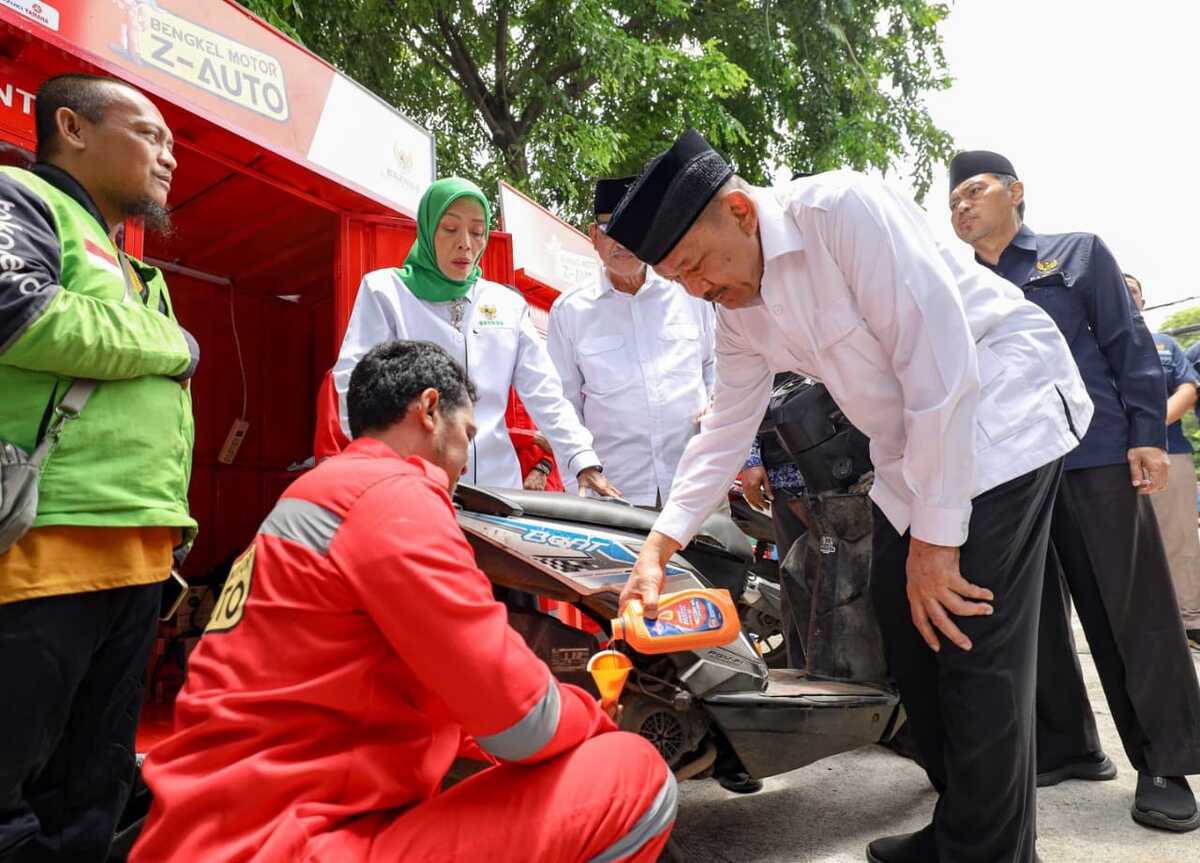 Baznas Provides Free Servicing and Oil Changes for 5,000 Motorcycles Ahead of Lebaran Mudik