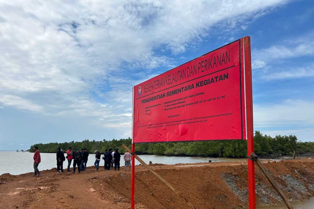 Ministry of Maritime Affairs and Fisheries temporarily halts illegal reclamation activities in Morowali