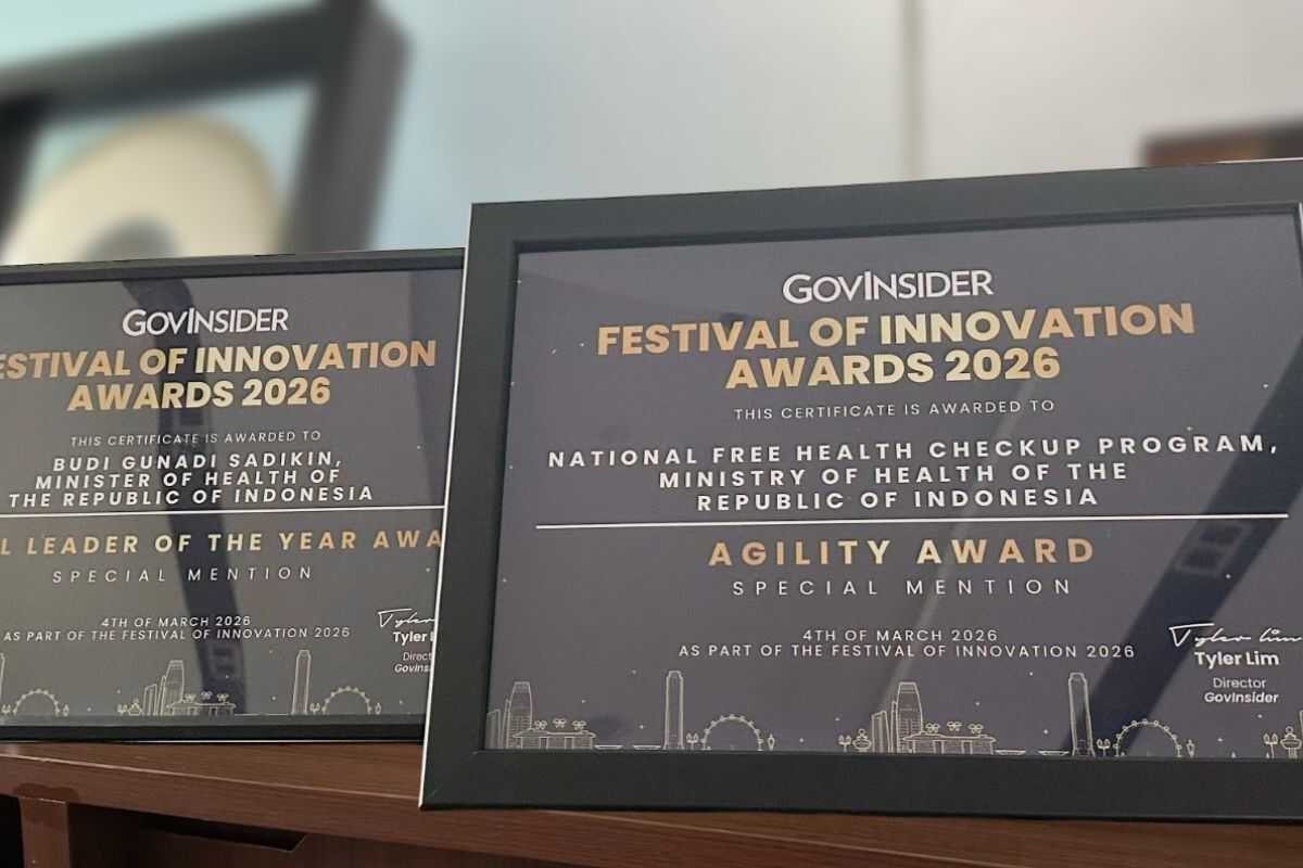 Indonesia's health transformation and innovations earn the Ministry of Health two awards