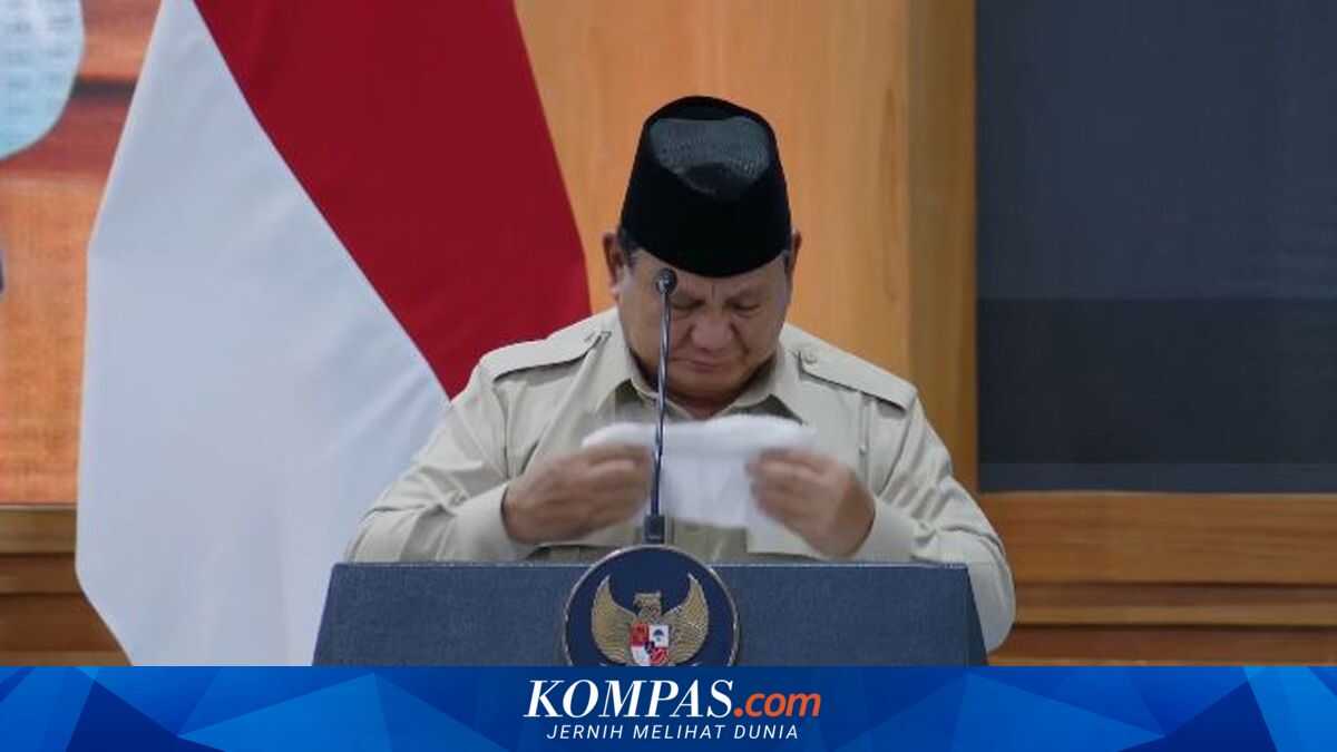 Prabowo Tears Up While Discussing Indonesia's Aid to Palestine Through Baznas