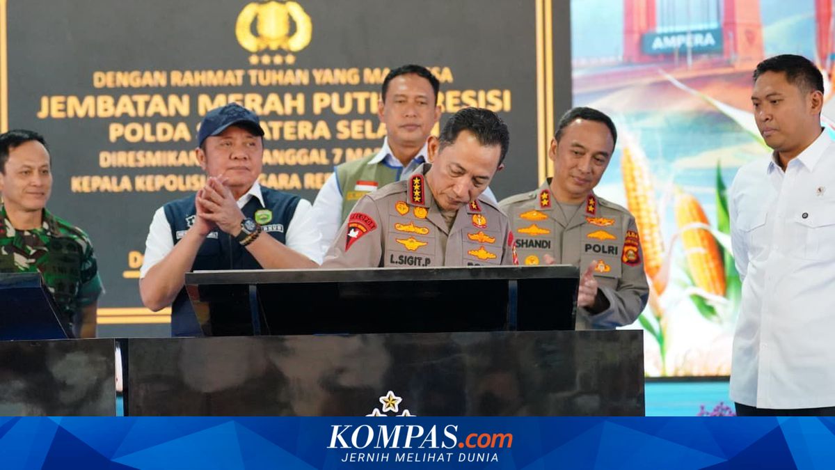 Following the President's Directive, the Police Chief Inaugurates 57 Merah Putih Bridges in South Sumatra