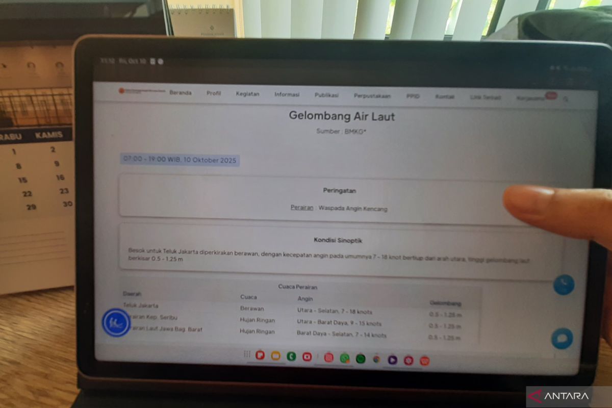 BPBD DKI Jakarta informs Angke Hulu flood monitoring post status at Alert Level 1