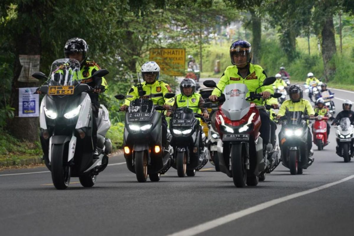 Tasikmalaya City Police Check Readiness of Mudik Routes on the National Route