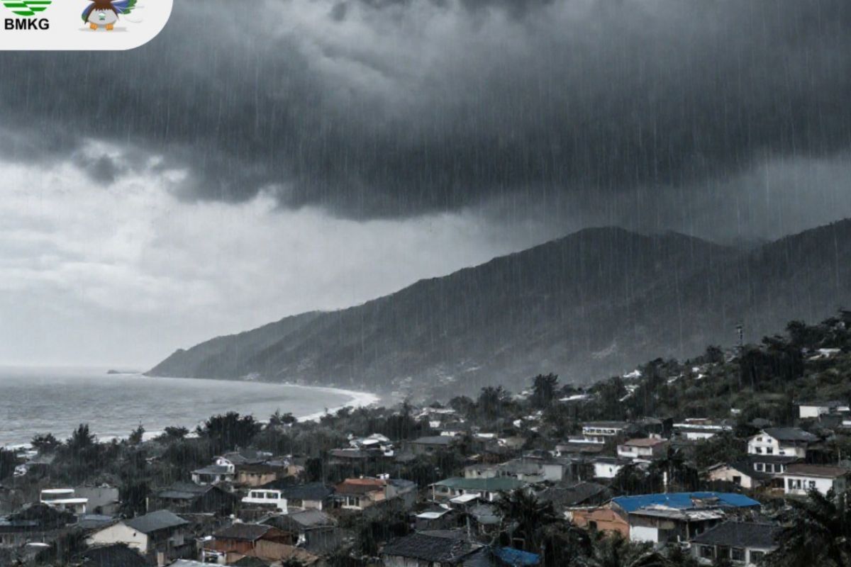 BMKG: Alert for moderate to heavy rainfall in North Maluku until 15 March