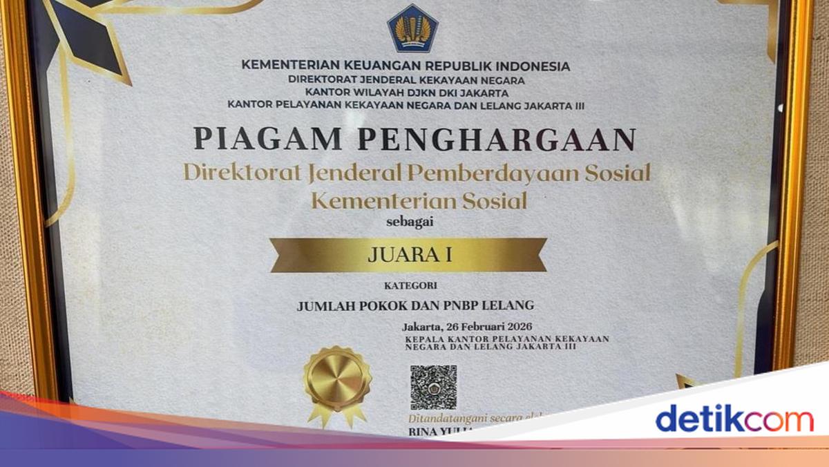 Ministry of Social Affairs Receives Award for State Asset Management from KPKNL Jakarta III
