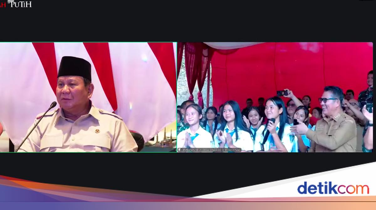 Prabowo Offers University Scholarship to Nias Student: Study Properly, Do Not Date Yet