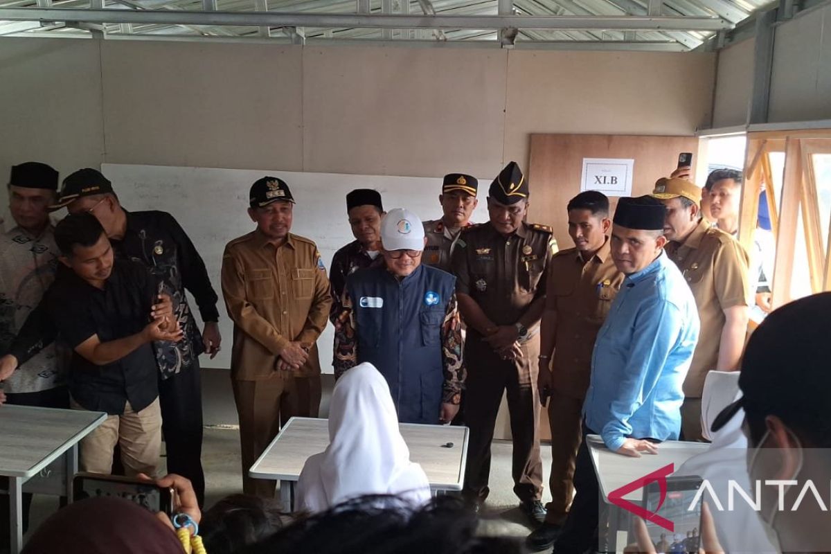 Ministry of Basic and Secondary Education constructs 21 emergency classrooms in Pidie Jaya