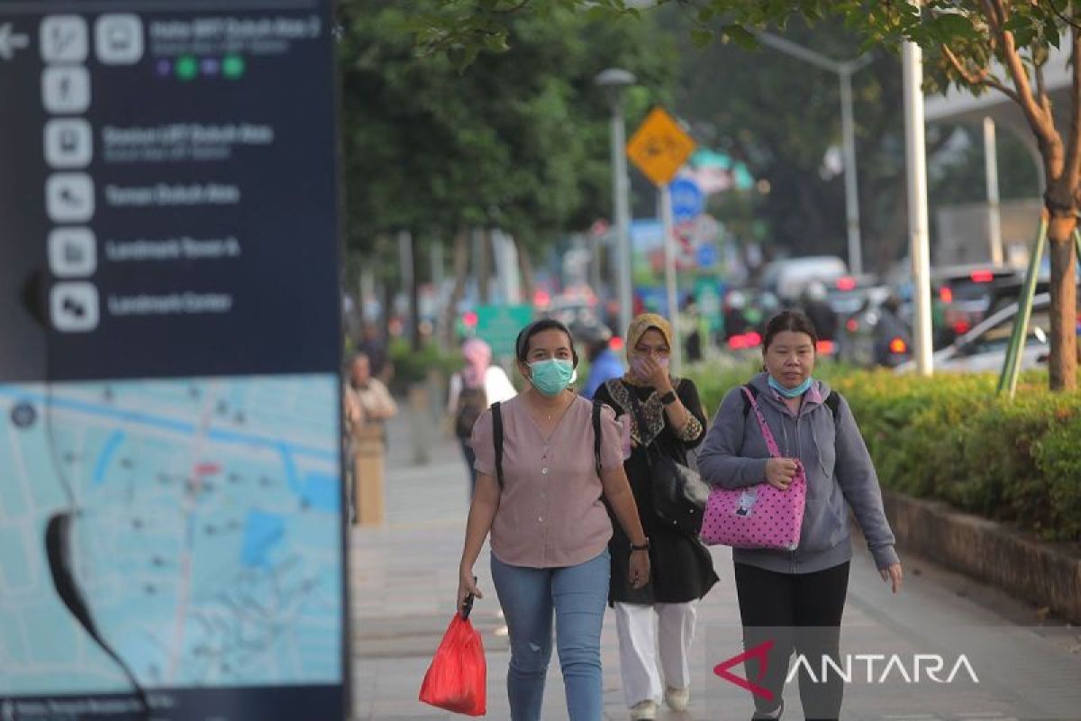 Wear masks as Jakarta's air quality reaches unhealthy levels Wednesday morning