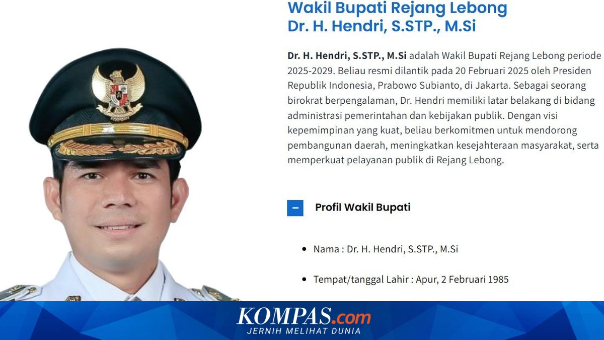 Rejang Lebong Deputy Regent Not Named Suspect Following KPK Sting Operation