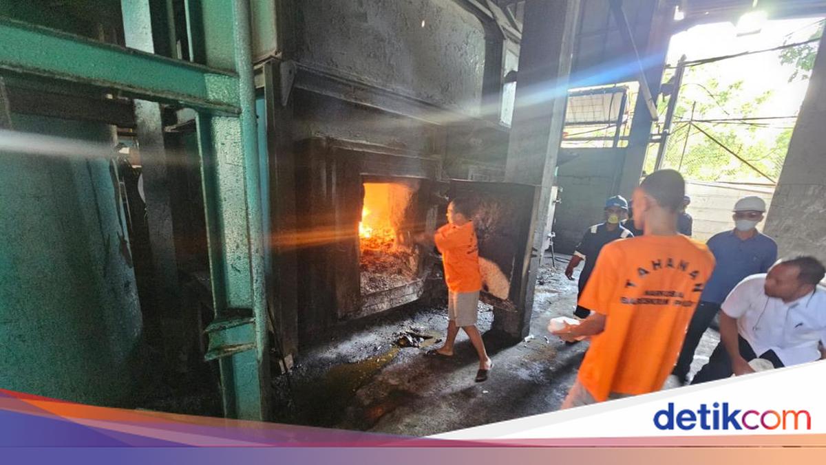 National Police Narcotics Unit Destroys 34.5 Kg of Methamphetamine Evidence in Cilegon