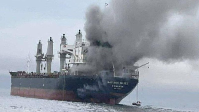 Thai Cargo Ship Catches Fire While Transiting Hormuz Strait