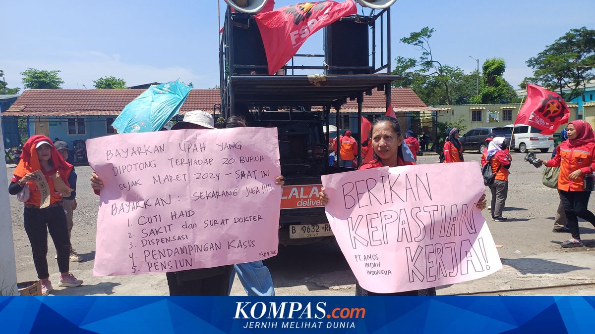 Factory Workers in Cilincing Demand Job Security After Being Pressured to Resign for Holiday Allowance