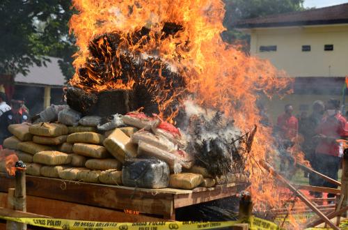 Cimahi Police Destroy Thousands of Illicit Goods Including Spirits, Drugs and Aftermarket Exhausts