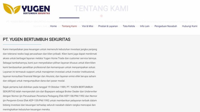 Indonesia Stock Exchange Revokes Membership of PT Yugen Bertumbuh Securities