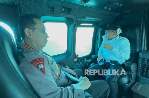 National Police Chief and Military Commander Inspect Merak Port via Helicopter to Assess Mudik Readiness